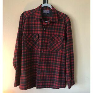PENDLETON Board Shirt Men's Small Loop Collar Wool Flannel Vintage 60s MINT COND